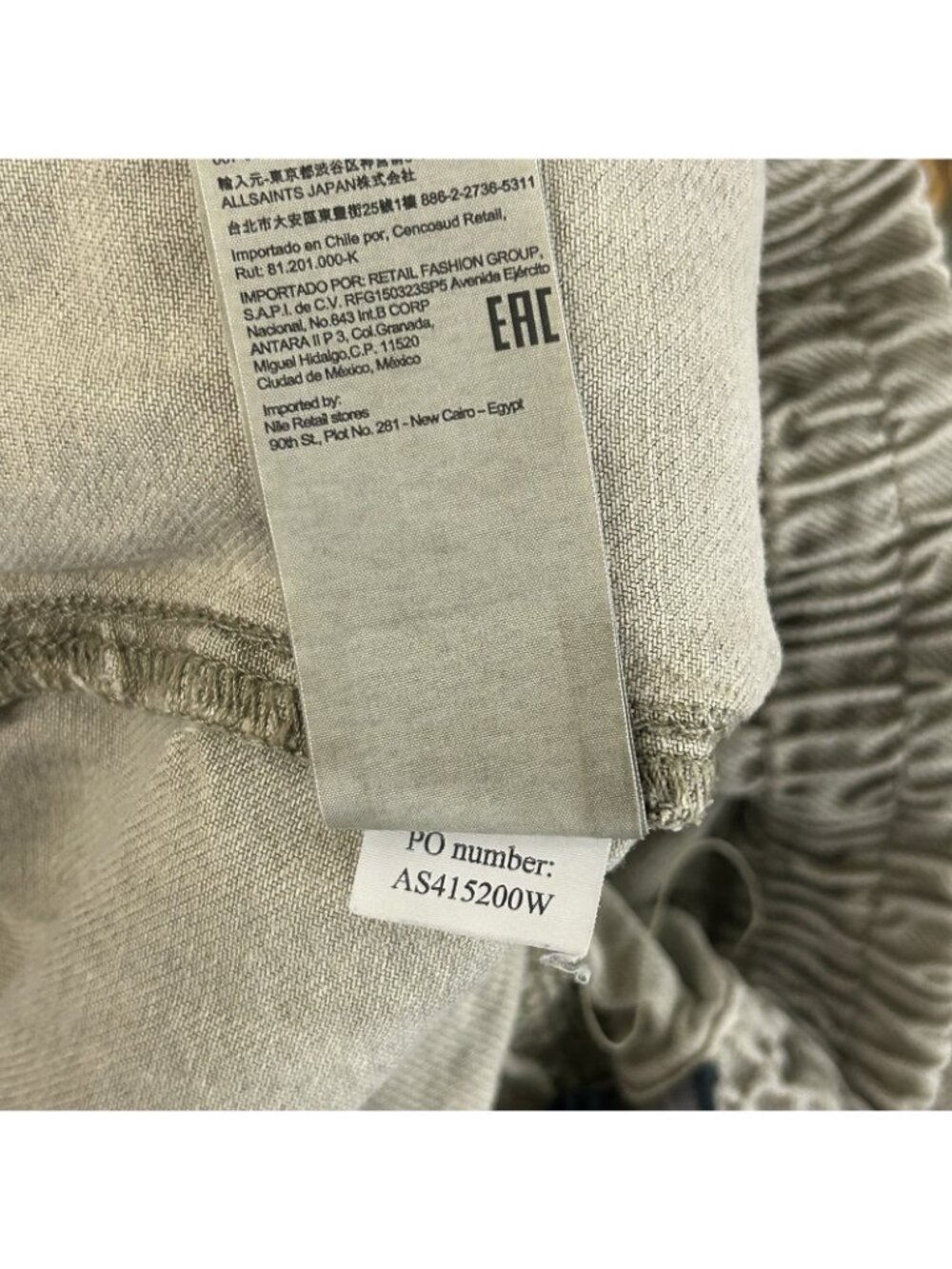 AllSaints "Frieda Denim Trouser" Cargo Jogger Womens 6 Light Olive Green Lyocell - Picture 10 of 16